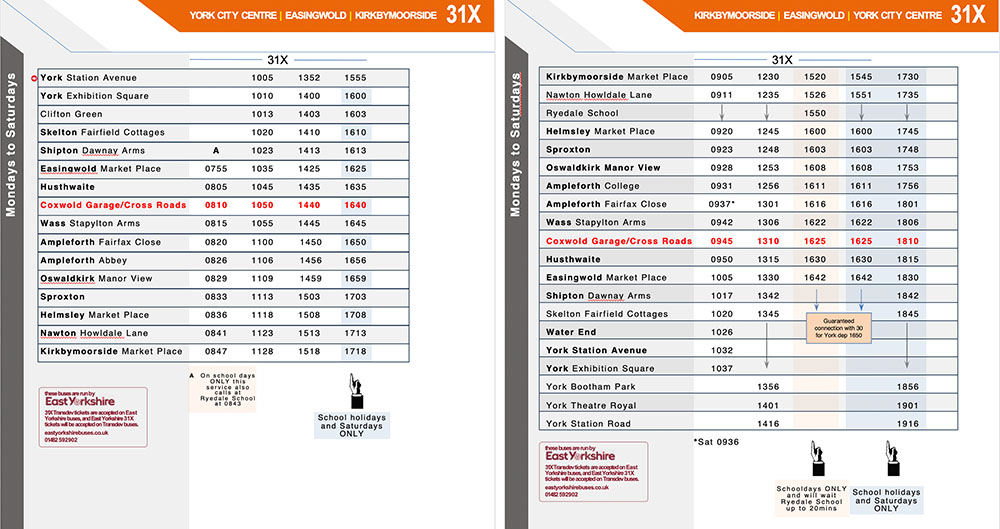 route 31X 2025s